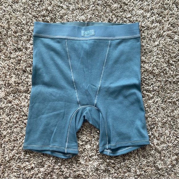 NWOT Skims kyanite cotton rib boxer shorts - Picture 2 of 9